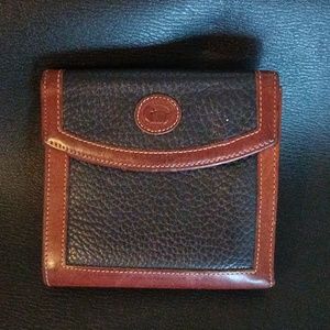 Vintage Dooney & Bourke Navy Blue/Brown wallet